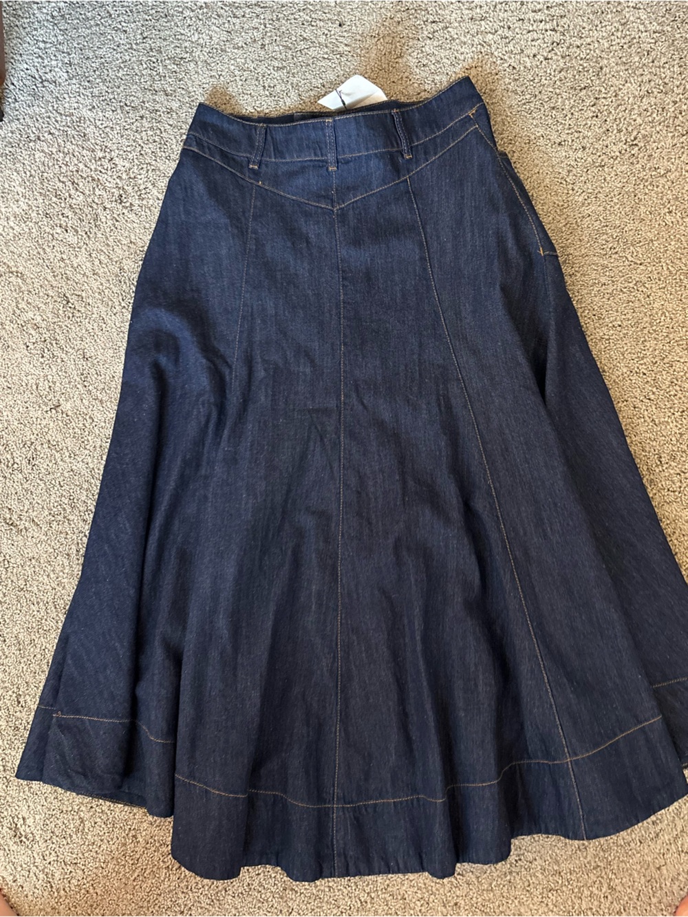 Zara Dark Blue Denim Midi Skirt - Picture 3 of 3
